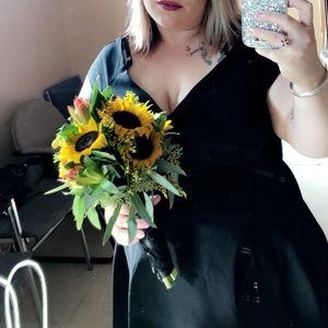 Black off shoulder dress